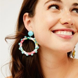 Lele Sadoughi x Roller Rabbit Ponderosa Wrapped Hoop Earrings